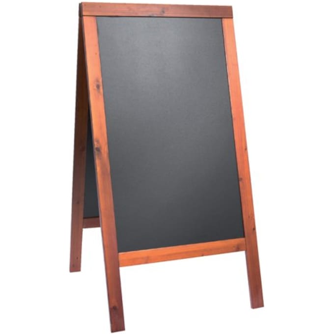 Stoepbord Securit 700x1250x40mm mahonie hout