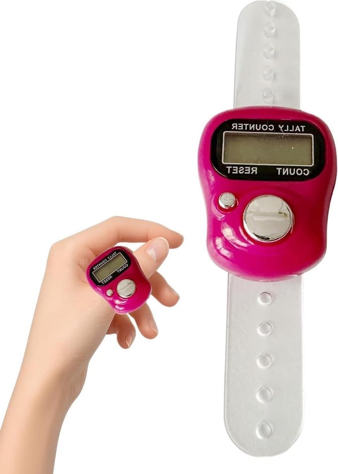 Digitale Vingerteller - Klikker Teller - Activiteiten Tellen - Verbeterde Schermgevoeligheid - 10 Gram - Wit