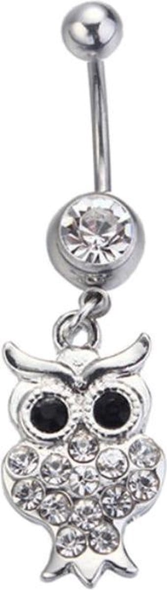 Fako Bijoux® - Navelpiercing - Uiltje - Wit