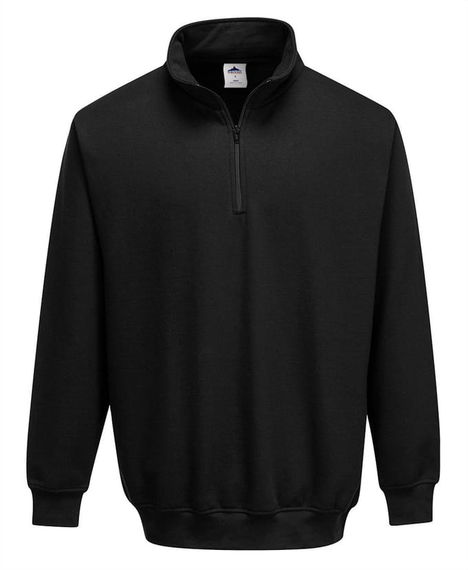 Portwest Sorrento Sweatshirt met rits B309 - Zwart - M