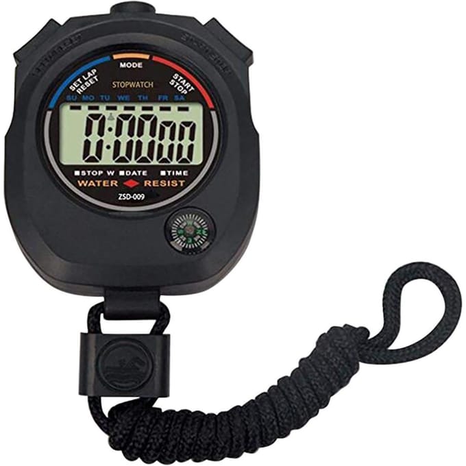 Multifunctionele elektronische stopwatch Running Stopwatch Timer Sportstopwatch zwart