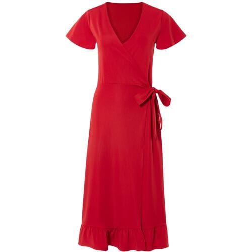 ESMARA Dames wikkeljurk (Rood, L)