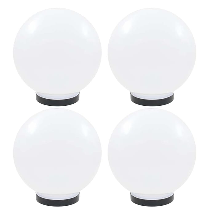 vidaXL LED-bollampen 4 st rond 25 cm PMMA