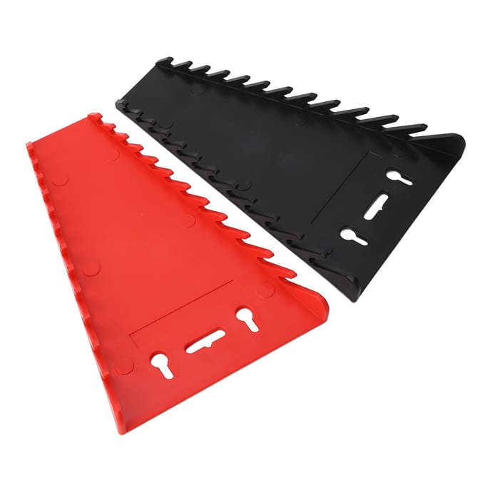 2 Stuks Magnetische Sleutel Organizer 24 Sleuven Verplaatsbare ABS Sleutelrek Houder Rood Zwart red