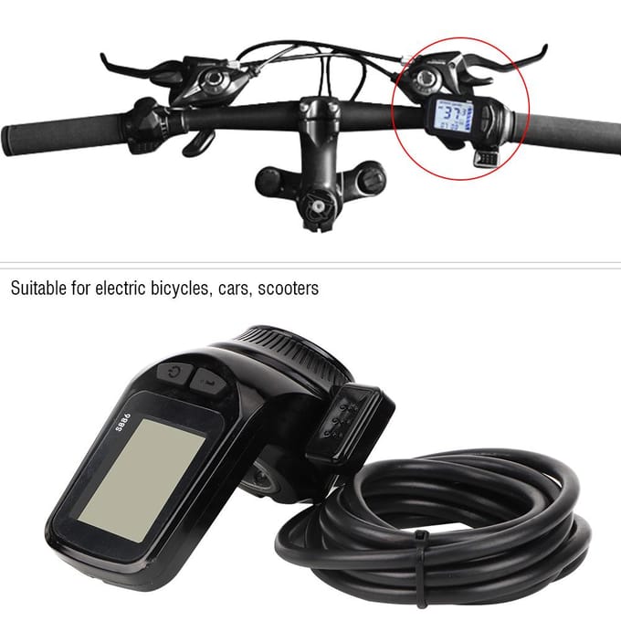 48V 350W Borstelloze Motor Controller LCD Display Duimgashendel voor Elektrische Fiets Scooter black