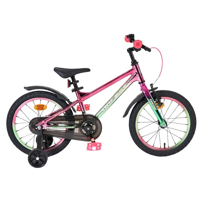 Volare Chrome Kinderfiets - Meisjes - 16 inch - Roze Groen