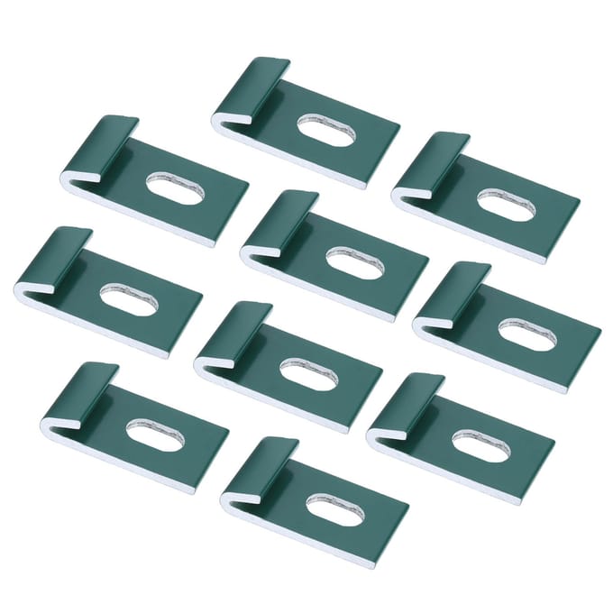 10 stuks Basisclips Haakbevestigingen Bevestigt Aluminium Kassen BevestigingssetGroen groen