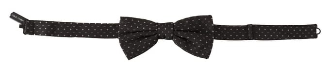Dolce & Gabbana Grijze Pois 100% Zijden Nek Papillon Mannen Stropdas