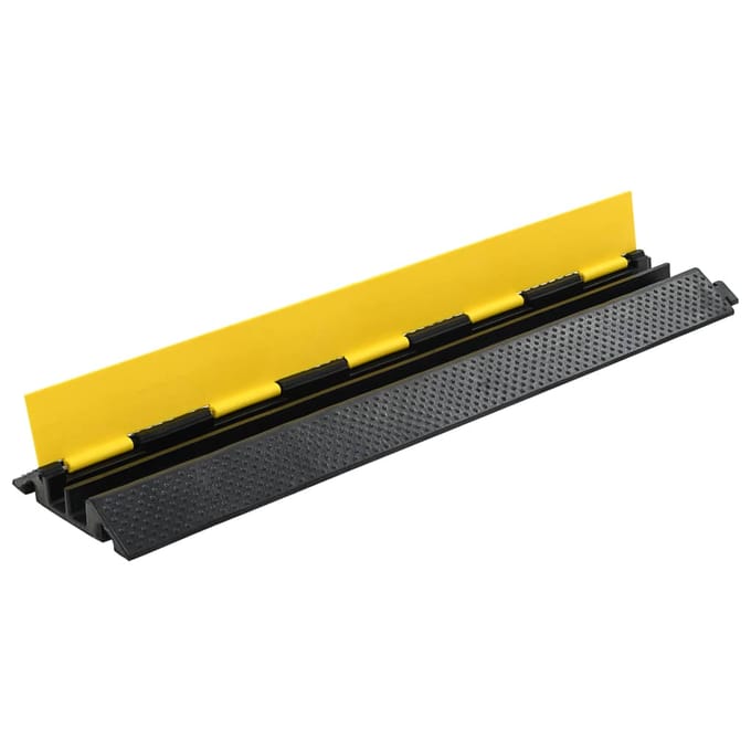 vidaXL - Kabelbeschermer - drempel - 2 - tunnels - 101,5 - cm - rubber