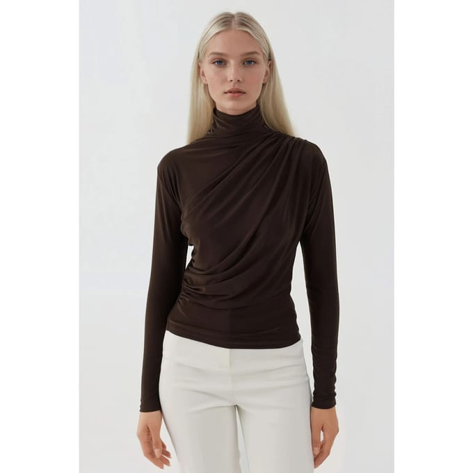 Elegante Zachte Aanraak Lange Mouwen Gebreide Top