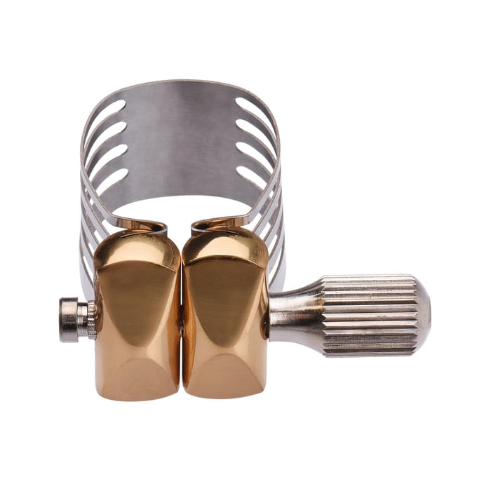 Saxofoonbinder met enkele schroefafstelling Compacte, duurzame saxligatuur voor sopraansaxofoon I7830-3 zilver