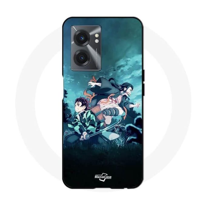 Coque - Maniacase - Realme V23 - Tanjiro Nezuko - Souple - Noir