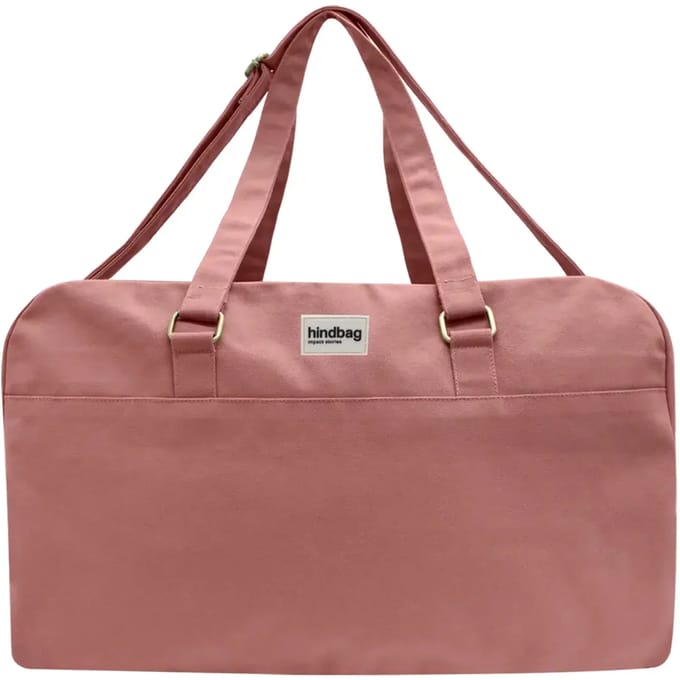 Hindbag weekendtas Yves roze - 100% biologisch GOTS katoen