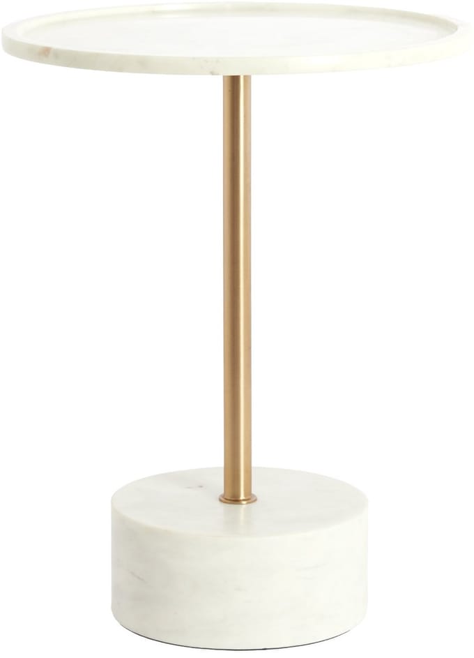 Light & Living Bijzettafel Civita - Wit - Ø41x53cm - Modern