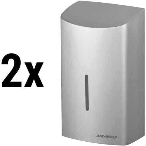 (2 stuks) AIR-WOLF Handdroger met infraroodsensor - RVS Zilver