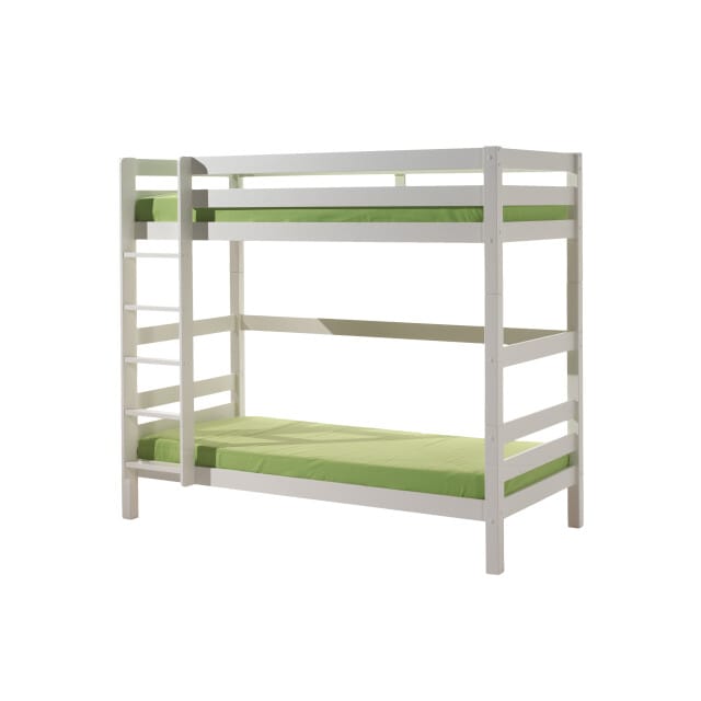LUCEVI - Pino Stapelbed H180CM + Rolbed + Ladder - Wit - 90x200 cm