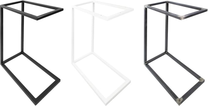 Bijzettafel C-vorm - Sidetable Laptoptafel - Bank Fauteuil Bed - Stevig Metaal Frame - 43.5cm Diep - Industrieel