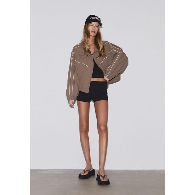 Stradivarius Mini-shorts met omslag  Zwart S