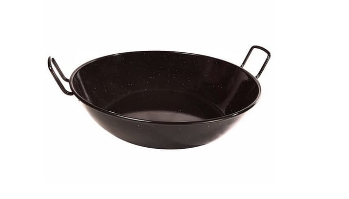Paellapan Diep, 24cm zwart