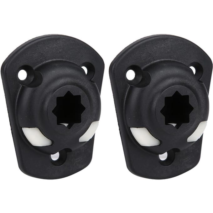 2 stuks Kajak Montagebasis Vervanging Hengel Accessoires met Montageschroeven black