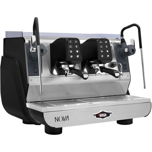 WEGA Nova Espressomachine / Pistonmachine - 2 groepen - met 2 melkopschuimers & heet water - Touch