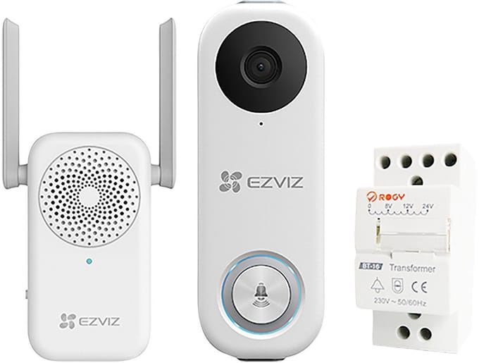 Ezviz DB1C Kit - Wifi-videodeurbelkit - met Chime & Transformer - Wit