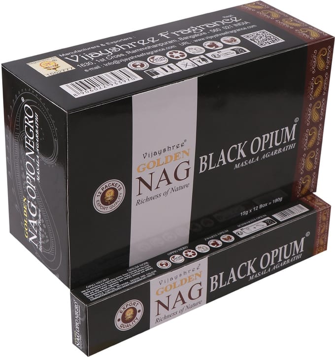 Golden Nag Black Opium 12 pakjes van 15 gram
