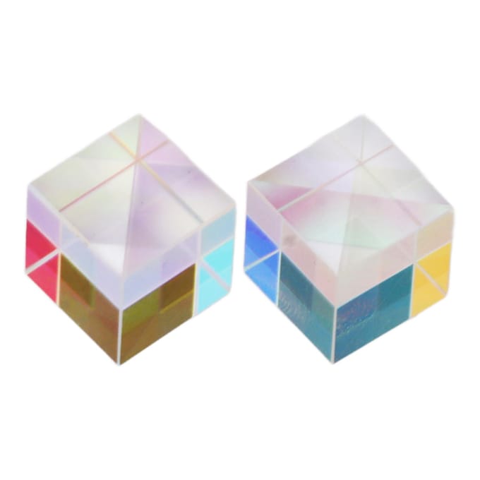 2 Pièces Prisme en Verre Optique Mini Fantastique Réfraction Lissage Éducatif Prisme de Dispersion RVB pour