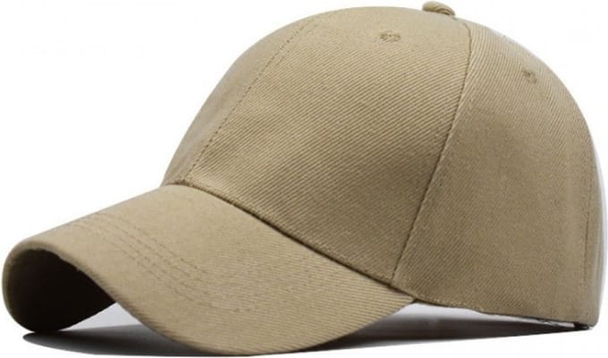 Baseball Cap – eCarla - Katoen - Unisex - One size - Verstelbaar - Beige effen