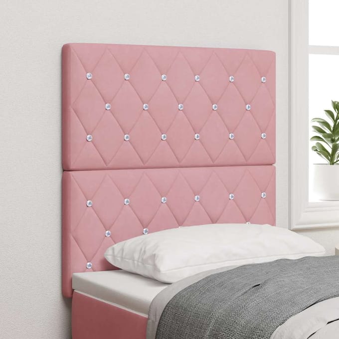vidaXL - Hoofdbord - Roze - 80 - cm - Fluweel