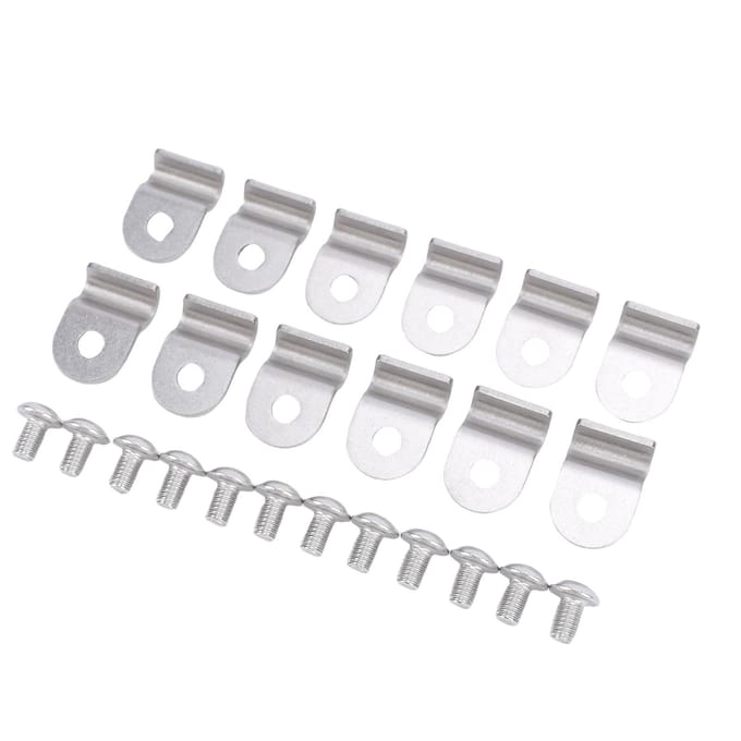 3 16 Inch Roestvrij Staal Remleiding Klem met Schroef Multifunctionele Universele Remslang Klem voor Street Rod Vrachtwagen white