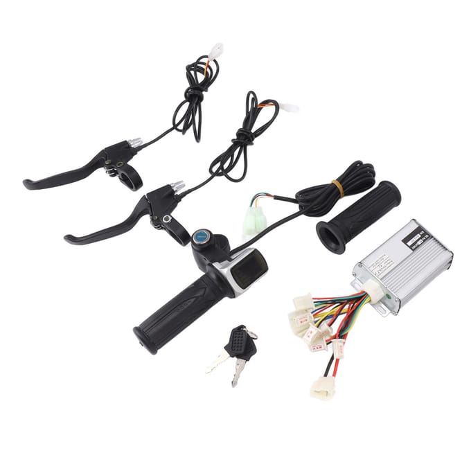 Elektrische Fiets Controller Set met 48V 1000W Controller 48V Draaigas Volledig Aluminium Rem gray