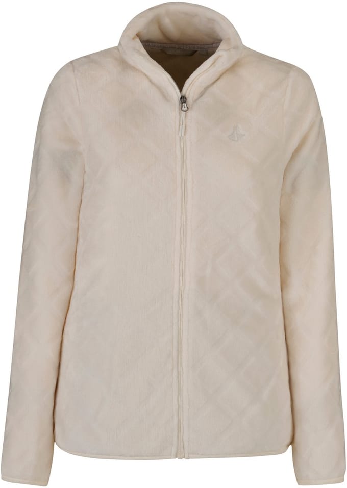 BJØRNSON Flora Fleece Vest Dames - Ruit - Zomer - Maat 40 - Wit