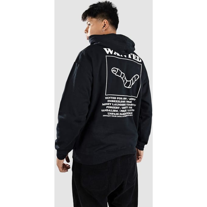 A.LAB Wanted Black Hoodie zwart