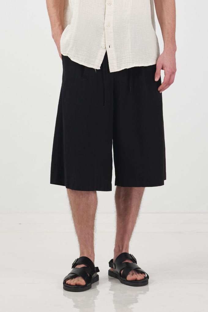 Midden Taille Brede Been Capri Shorts