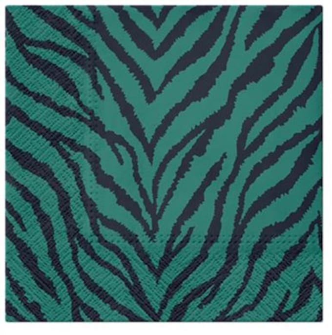 Dekoratief | Pakje 20 servetten 'Zebra Pattern' 33x33cm | A701843
