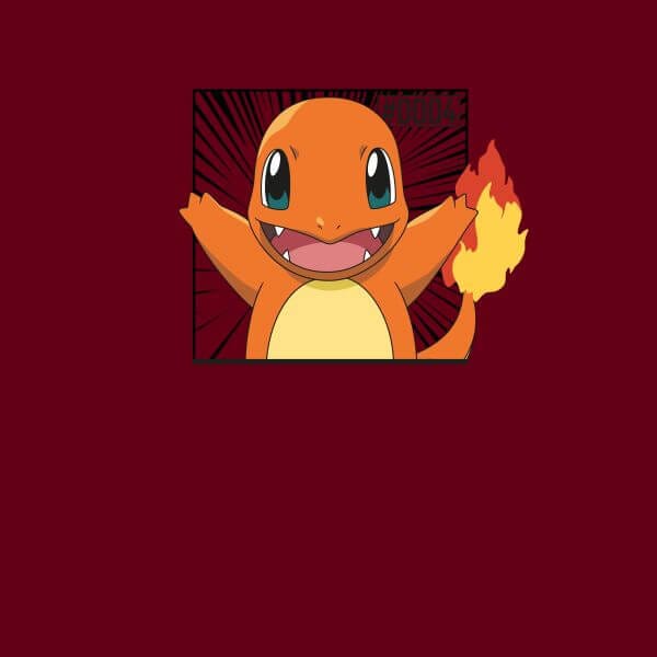 Pokémon Pokédex Charmander #0004 Women's T-Shirt - Burgundy - L