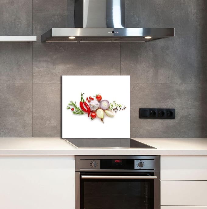 TMK ArtDeko - Snijplank 65x60 - Warzywa - Glas - Decoratief