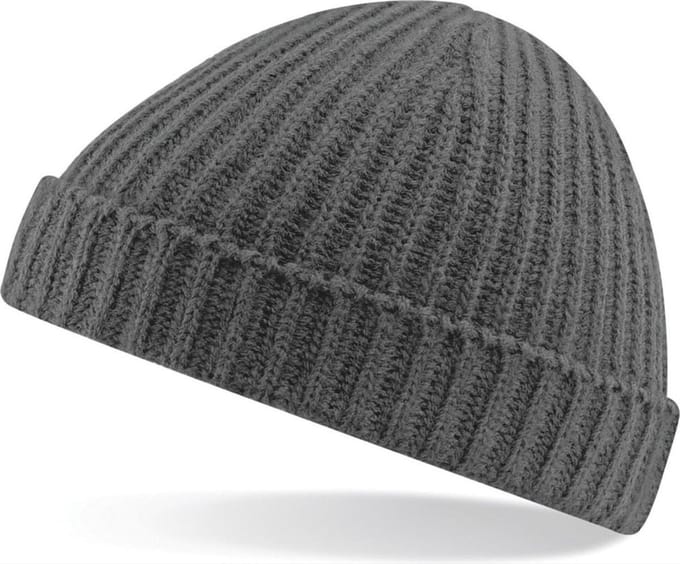 Muts - Beanie - Trawler Skull cap - Gehaakt - Wintermuts - Warm - Smoke grey - Jonyx
