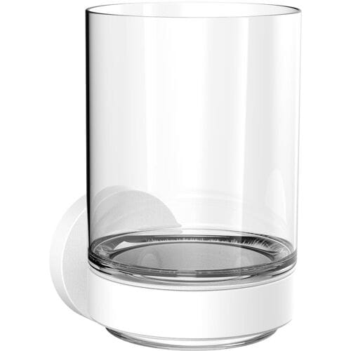 Emco round white glass holder 432013900