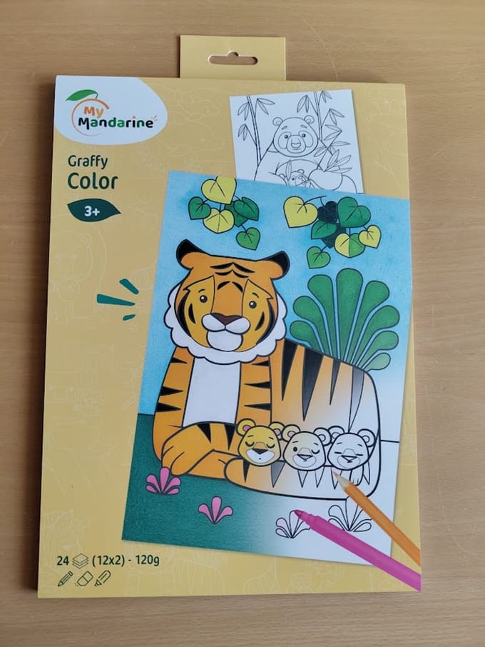 avenue mandarine-Graffy color - Moeder & kind - Kleurboek voor kinderen van 3 jaar