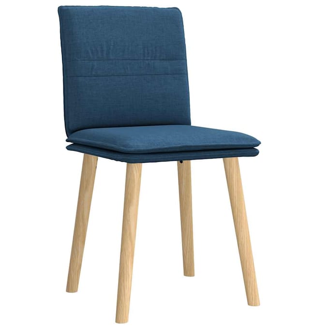 vidaXL - Eetkamerstoelen - 2 - st - stof - blauw