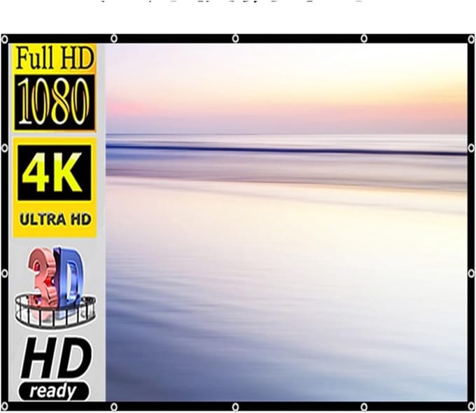 Projectiescherm - Thuisbioscoop Scherm - Film Kijken - Opvouwbaar Ontwerp - 120 Inch - Wit