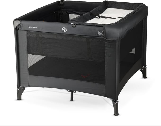 Deryan Kinderbox Inklapbaar - Met Verschoonblad - 100x100 cm - Zwart