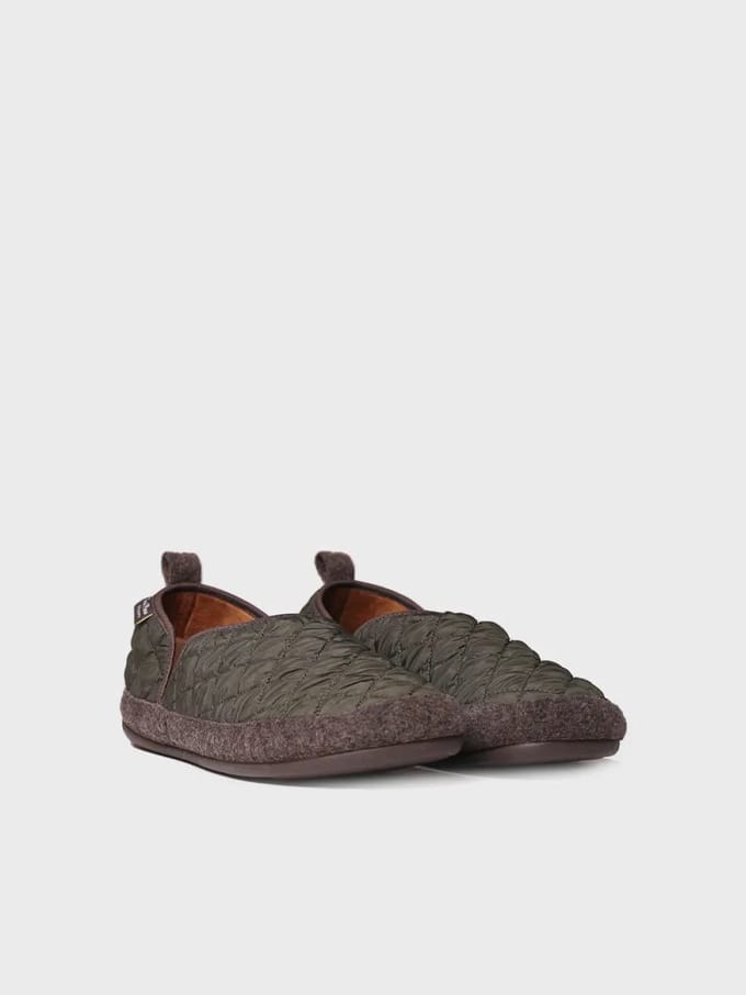 Herenslippers van gewatteerde stof | NINO-UM
