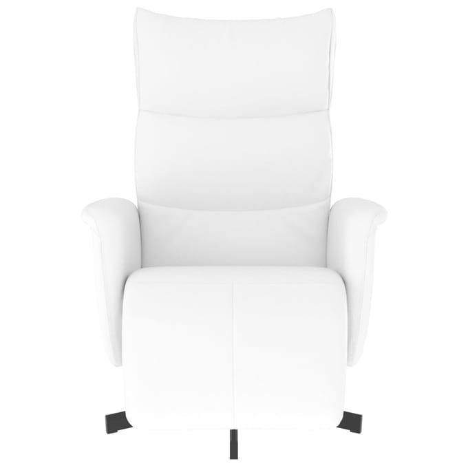 vidaXL - Fauteuil - verstelbaar - met - voetensteun - kunstleer - wit