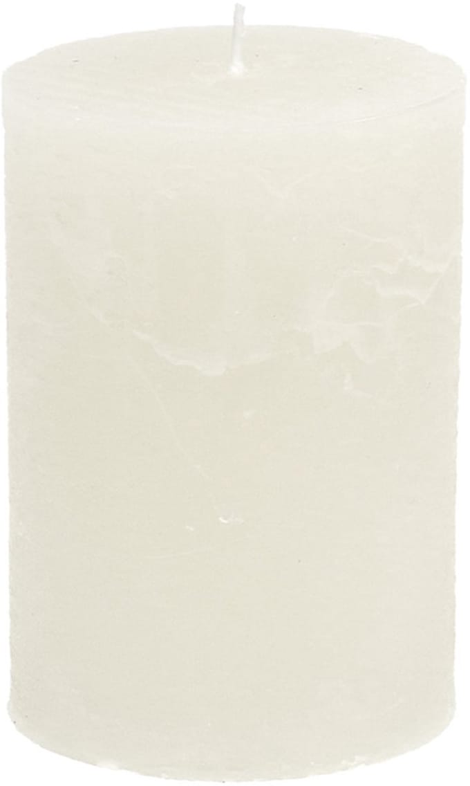 Effen pilaarkaarsen, wit, 70x80mm, 35 uur brandtijd, set van 4, advent