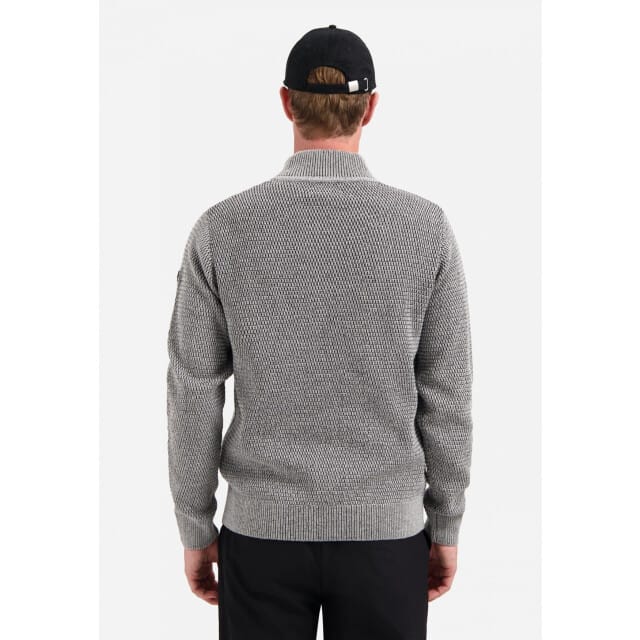 No Excess Pullover Half Zipper 2 Coloured Melange Grey Melange Größe: XXL | Pullover Outlet | Herren | Grau