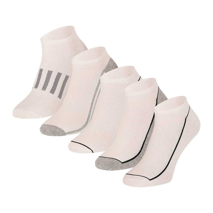 Sneakersokken Heren - Wit - 5-Pak - 41/46