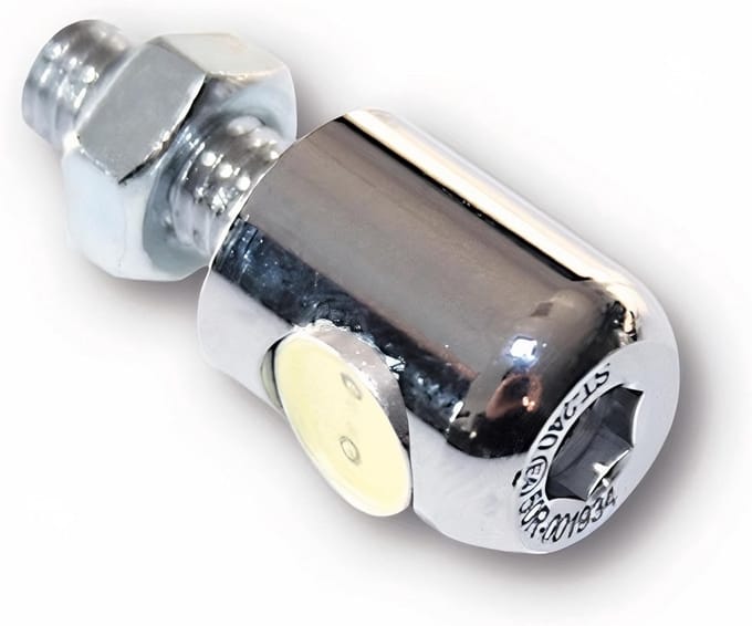 LED Kentekenverlichting Chroom met M6 Schroefdraad E-gekeurd